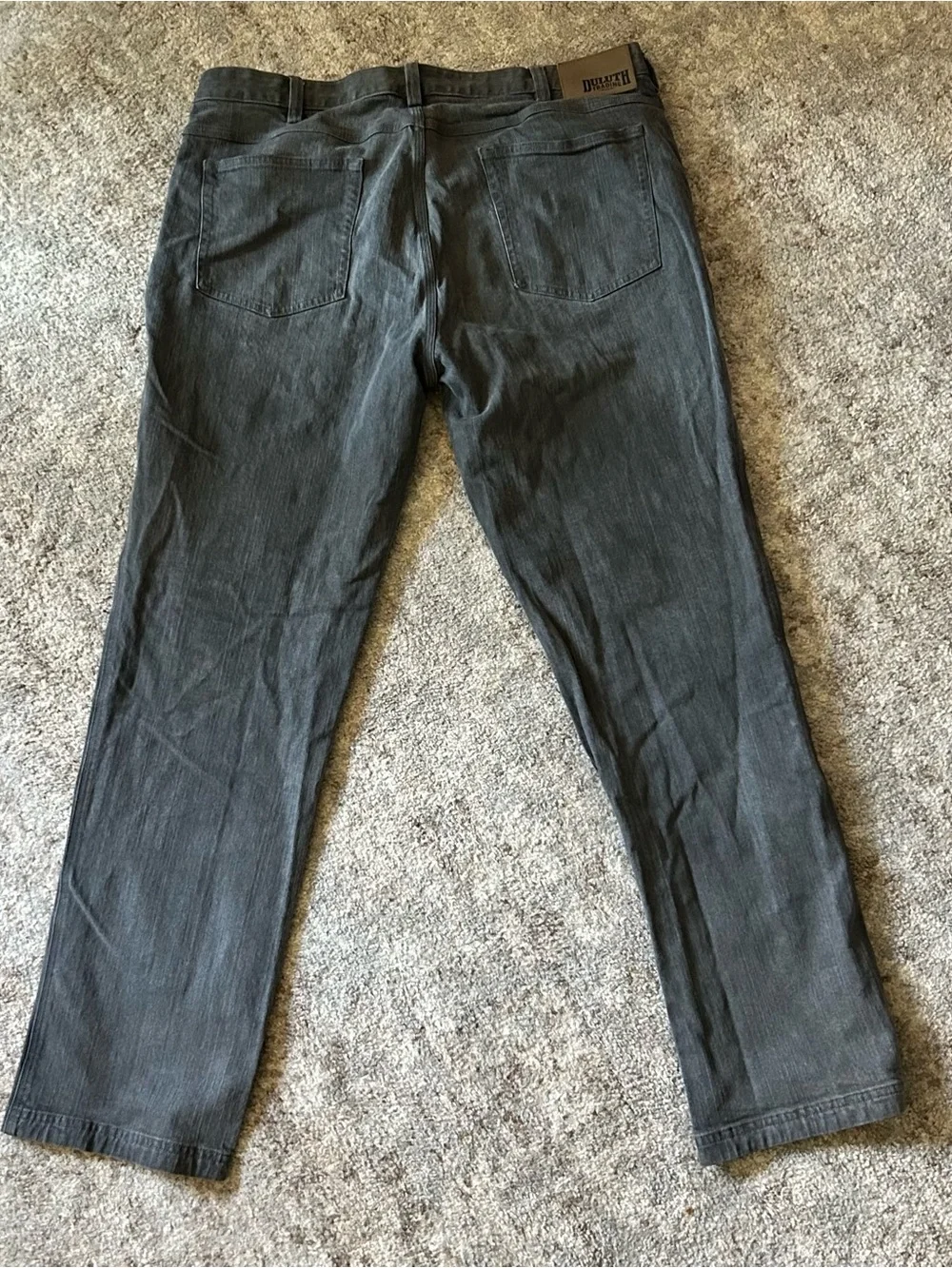 Duluth Trading Co Washed Grey Relaxed Jeans 40x34